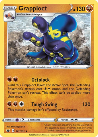 Image for Grapploct (113/202) (SWSH01: Sword & Shield Base Set) - Pokemon