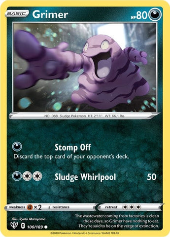 Image for Grimer (100/189) (SWSH03: Darkness Ablaze) - Pokemon