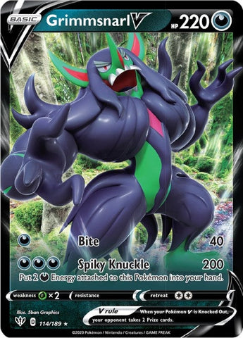 Image for Grimmsnarl V (114/189) (SWSH03: Darkness Ablaze) - Pokemon