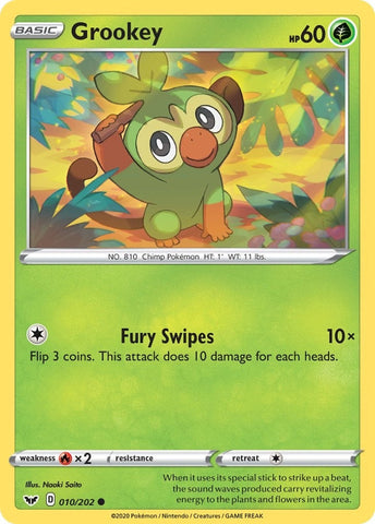 Image for Grookey (010) (010/202) (SWSH01: Sword & Shield Base Set) - Pokemon