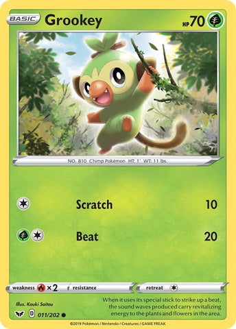 Image for Grookey (011) (011/202) (SWSH01: Sword & Shield Base Set) - Pokemon