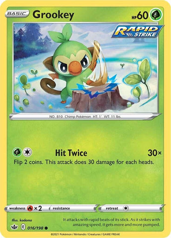 Image for Grookey (016/198) (SWSH06: Chilling Reign) - Pokemon