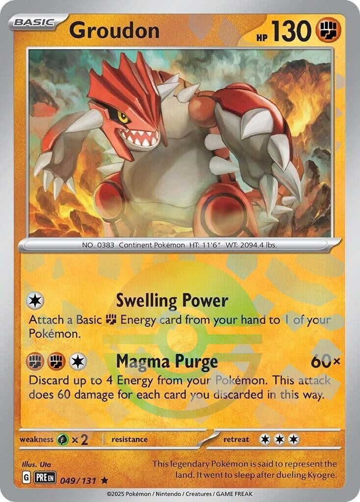 Image for Groudon (Poke Ball Pattern) (049/131) (SV: Prismatic Evolutions) - Pokemon