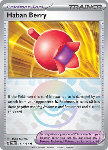 Image for Haban Berry (Poke Ball Pattern) (111/131) (SV: Prismatic Evolutions) - Pokemon