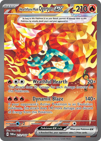 Image for Hearthflame Mask Ogerpon ex (212/167) (SV06: Twilight Masquerade) - Pokemon