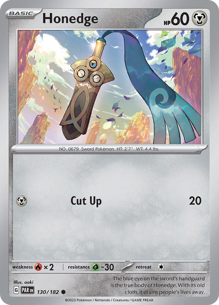Image for Honedge (130/182) (SV04: Paradox Rift) - Pokemon