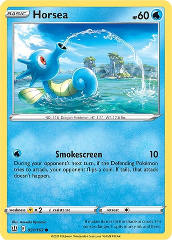 Image for Horsea (031/163) (SWSH05: Battle Styles) - Pokemon