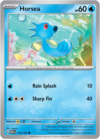 Image for Horsea (116/165) (SV: Scarlet & Violet 151) - Pokemon