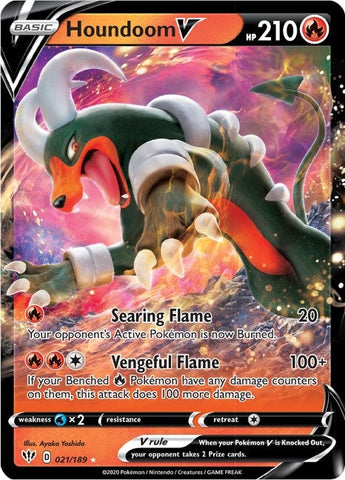 Image for Houndoom V (021/189) (SWSH03: Darkness Ablaze) - Pokemon