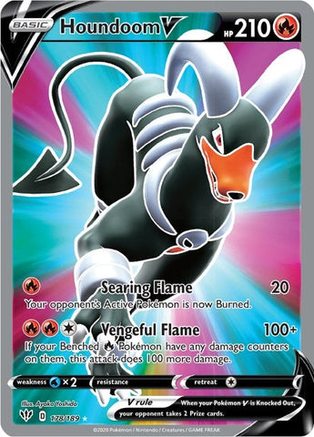 Image for Houndoom V (Full Art) (178/189) (SWSH03: Darkness Ablaze) - Pokemon
