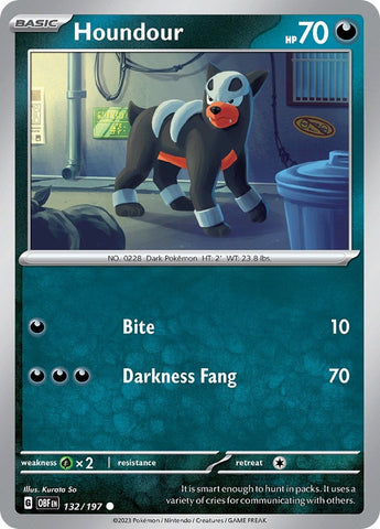 Image for Houndour (132/197) (SV03: Obsidian Flames) - Pokemon