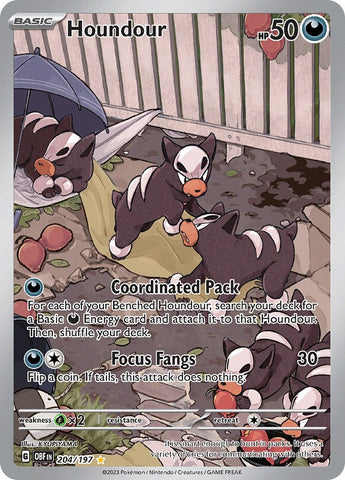 Image for Houndour (204/197) (SV03: Obsidian Flames) - Pokemon