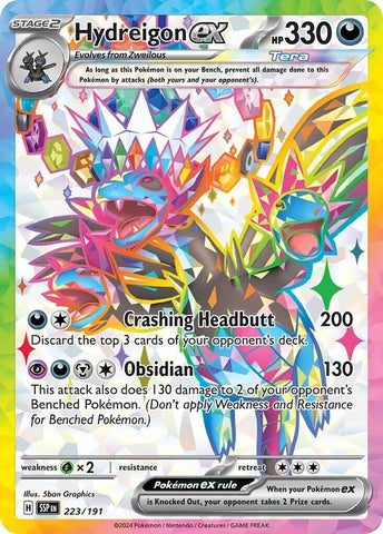 Image for Hydreigon ex (223/191) (SV08: Surging Sparks) - Pokemon