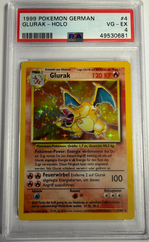CHARIZARD - HOLO - BASE SET - PSA 4 - GERMAN Pokemon Single
