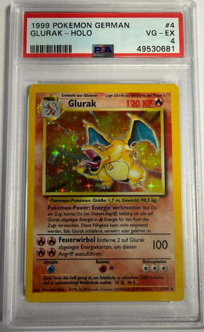 CHARIZARD - HOLO - BASE SET - PSA 4 - GERMAN Pokemon Single