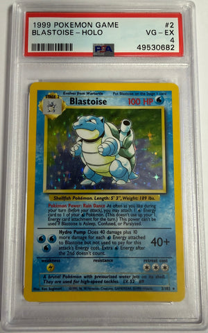 BLASTOISE - HOLO - BASE SET - PSA 4 Pokemon Single