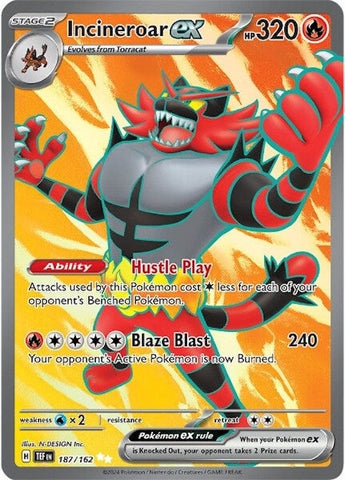 Image for Incineroar ex (187/162) (SV05: Temporal Forces) - Pokemon