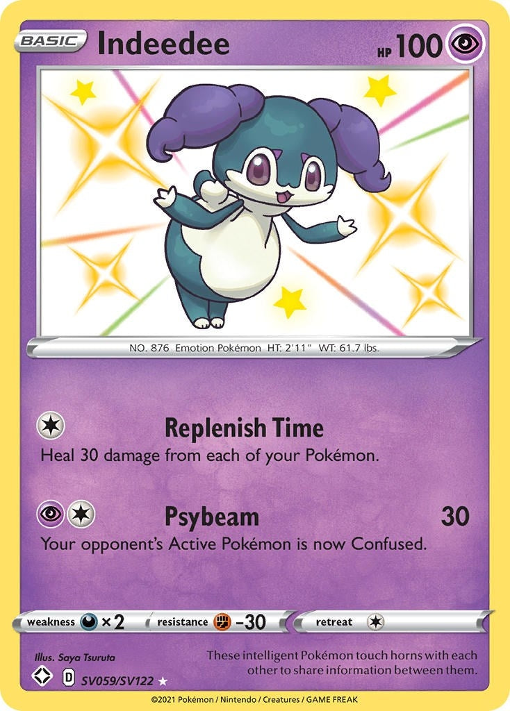 Image for Indeedee (SV059/SV122) (Shining Fates: Shiny Vault) - Pokemon