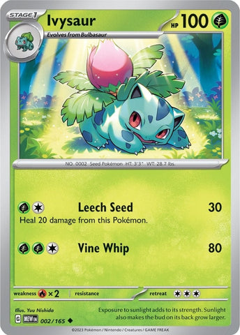 Image for Ivysaur (002/165) (SV: Scarlet & Violet 151) - Pokemon