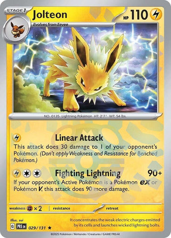 Image for Jolteon (Master Ball Pattern) (029/131) (SV: Prismatic Evolutions) - Pokemon