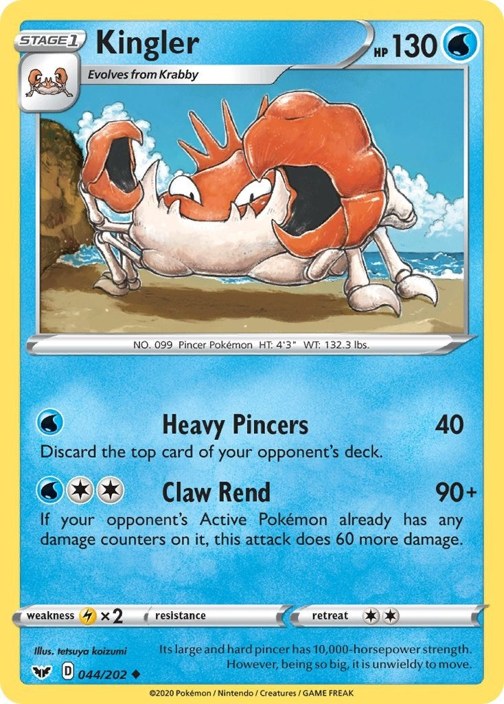 Image for Kingler (044/202) (SWSH01: Sword & Shield Base Set) - Pokemon