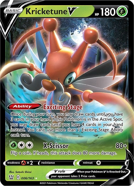 Image for Kricketune V (006/163) (SWSH05: Battle Styles) - Pokemon