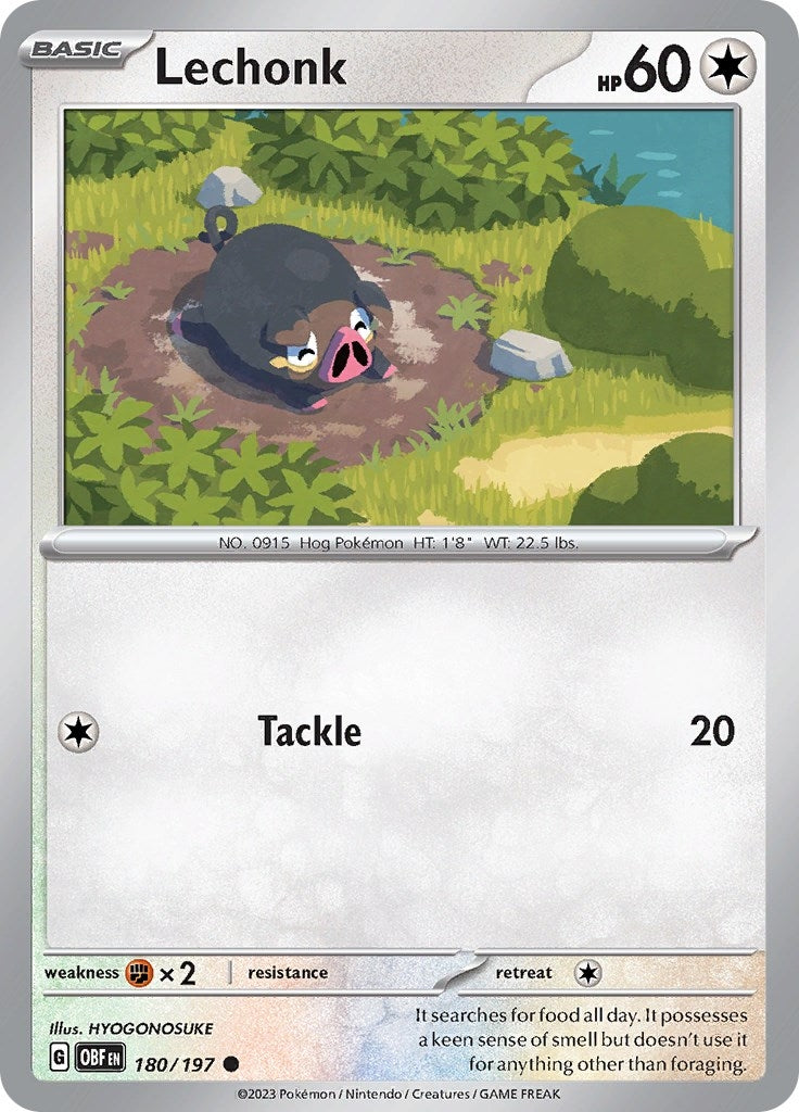 Image for Lechonk (180/197) (SV03: Obsidian Flames) - Pokemon