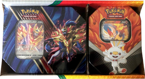 Image for Legends of Galar Tin + Galar Partners Tin 2-pack [Zamazenta V/Cinderace V] (Retail Exclusive) - Pokemon