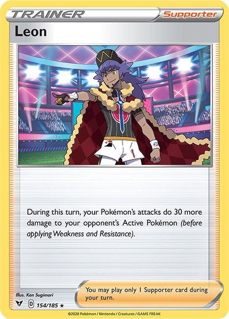 Image for Leon (154/185) (SWSH04: Vivid Voltage) - Pokemon