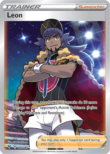 Image for Leon (Full Art) (182/185) (SWSH04: Vivid Voltage) - Pokemon