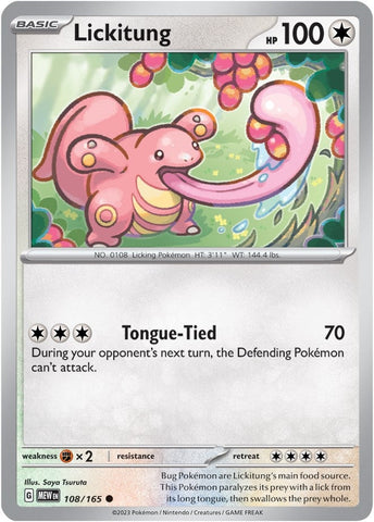 Image for Lickitung (108/165) (SV: Scarlet & Violet 151) - Pokemon