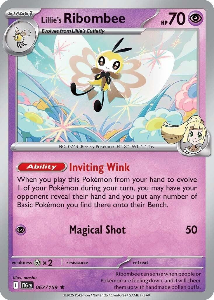Image for Lillie's Ribombee (067/159) (SV09: Journey Together) - Pokemon
