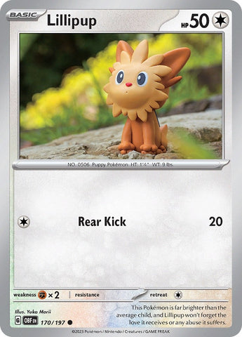 Image for Lillipup (170/197) (SV03: Obsidian Flames) - Pokemon