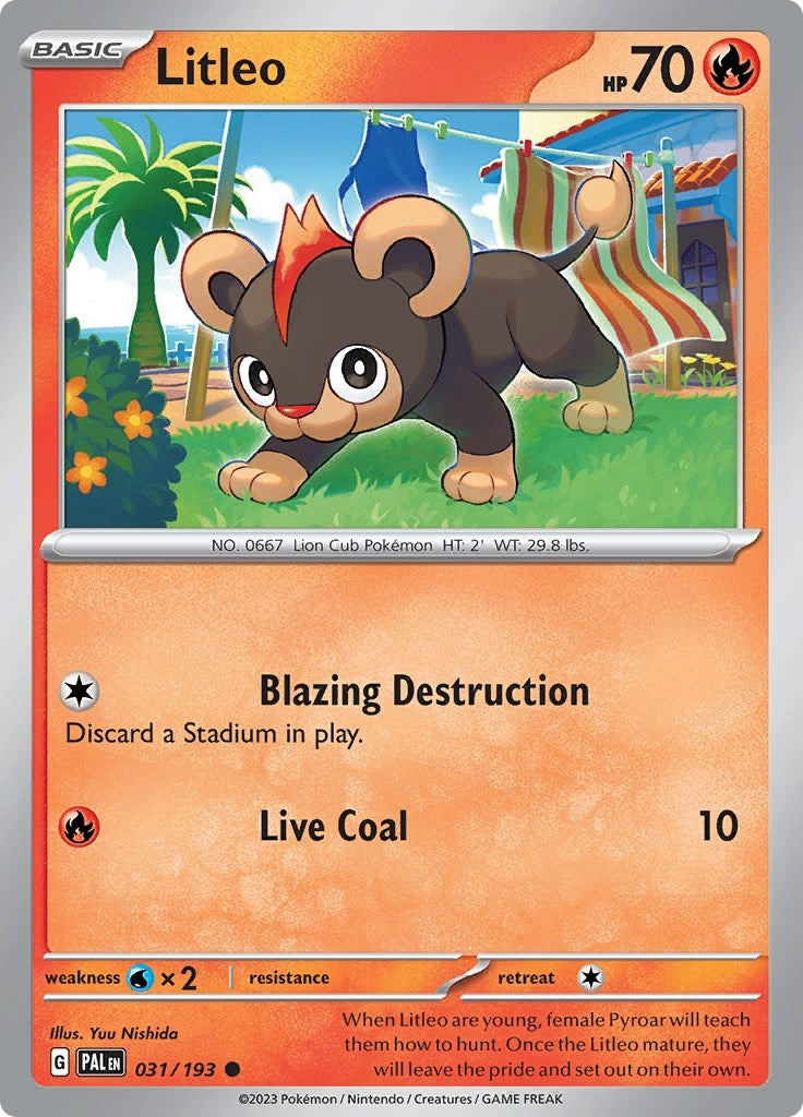 Image for Litleo (031/193) (SV02: Paldea Evolved) - Pokemon