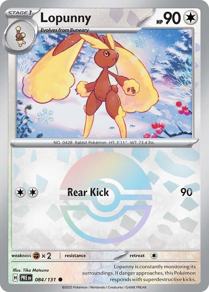 Image for Lopunny (Poke Ball Pattern) (084/131) (SV: Prismatic Evolutions) - Pokemon