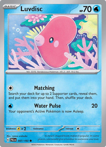 Image for Luvdisc (047/193) (SV02: Paldea Evolved) - Pokemon