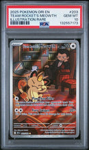 TEAM ROCKET'S MEOWTH - ILLUSTRATION RARE - DRI EN-DESTINED RIVALS - PSA 10 POKEMON Single