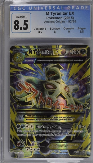 M TYRANITAR EX - ANCIENT ORIGINS - CGC 8.5 Pokemon Single