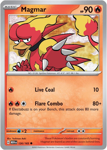 Image for Magmar (126/165) (SV: Scarlet & Violet 151) - Pokemon