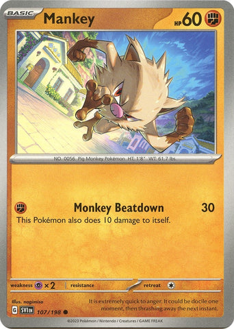 Image for Mankey (107/198) (SV01: Scarlet & Violet Base Set) - Pokemon