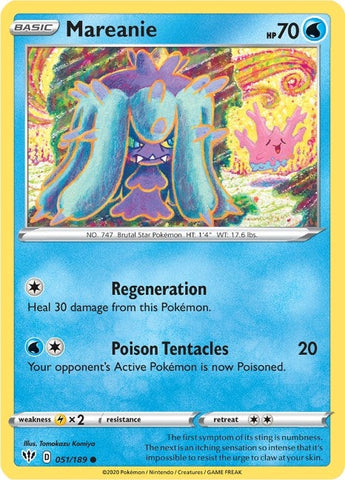 Image for Mareanie (051/189) (SWSH03: Darkness Ablaze) - Pokemon