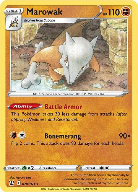 Image for Marowak (070/163) (SWSH05: Battle Styles) - Pokemon