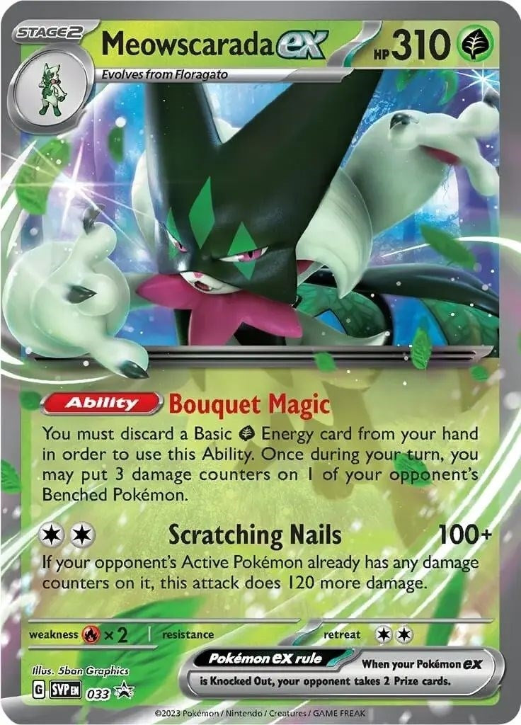 Image for Meowscarada ex - 033 (033) (SV: Scarlet & Violet Promo Cards) - Pokemon