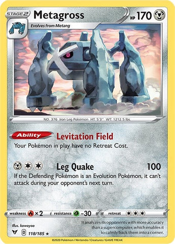Image for Metagross (118/185) (SWSH04: Vivid Voltage) - Pokemon