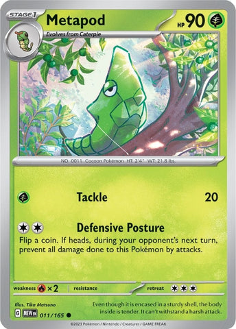 Image for Metapod (011/165) (SV: Scarlet & Violet 151) - Pokemon