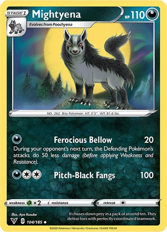 Image for Mightyena (104/185) (SWSH04: Vivid Voltage) - Pokemon