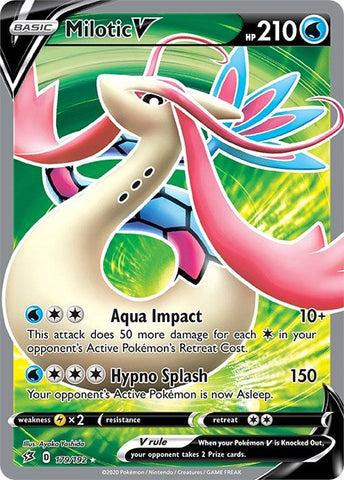 Image for Milotic V (Full Art) (179/192) (SWSH02: Rebel Clash) - Pokemon