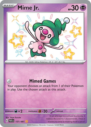 Image for Mime Jr. (157/091) (SV: Paldean Fates) - Pokemon