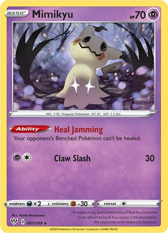 Image for Mimikyu (081/189) (SWSH03: Darkness Ablaze) - Pokemon