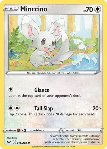 Image for Minccino (145) (145/202) (SWSH01: Sword & Shield Base Set) - Pokemon